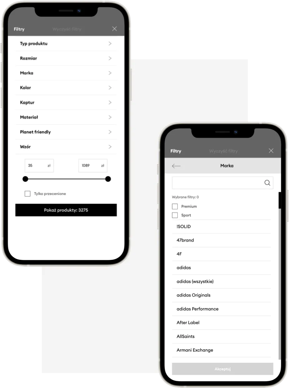 advanced filtering feature – answear.com