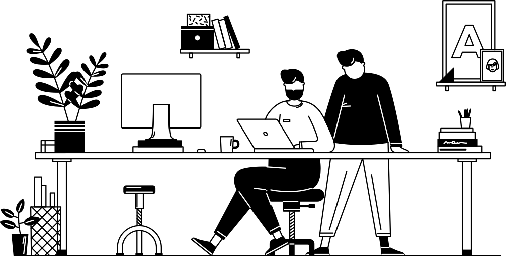 research and analysis illustration